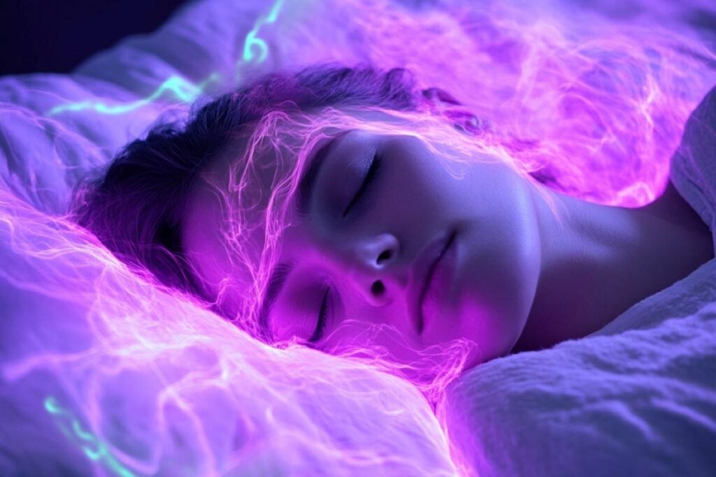 brain waves monitored by sleep tracker device