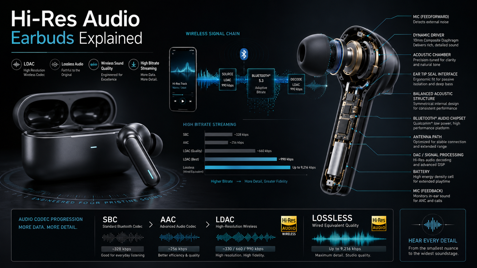 High Resolution Earbuds Explained: LDAC & Lossless Audio